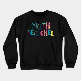 Cute Math Teacher Gift Idea Back to School Crewneck Sweatshirt